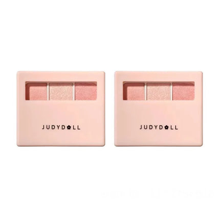 Judydoll 4 Colors Eyeshadow Palette Blush Eyeliner Eye Shadow Highlight Contour Palette Silkworm Plate Face Brighten Makeup