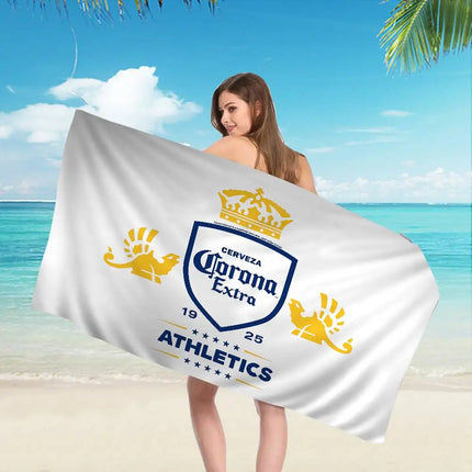 C-Corona E-Extra Beer Microfiber Blanket Quick Drying Beach Towels Oversized Printing Super Absorbent Pool Towel Blanket
