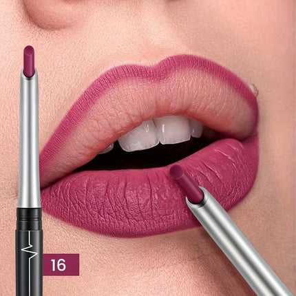 Waterproof Long Lasting Matte Lipliner Pencil Red Contour, Non Stick Cup Tint Lipstick, Moisturizing Lip Makeup