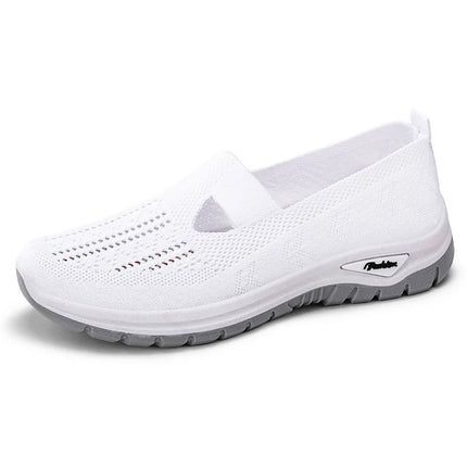 2025 New Mesh Women Vulcanized Shoes High Quality Women Sneakers Slip On Flats Shoes Women Loafers Plus Size 42 Walking Flat