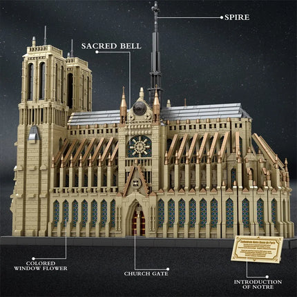 City Streetview Bricks Toys World Famous Architecture Notre Dame de Paris Model Building Blocks For Kids Christmas Gifts