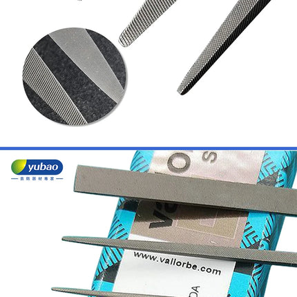 Swiss Vallorbe Steel File Flat Triangle Barrel Diamond Fine File Gold and Silver Jewelry Grinding, Shaping and Polishing Tool