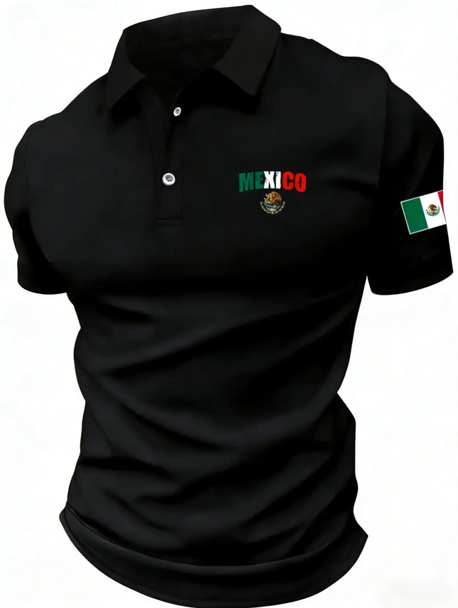 Men's short-sleeved POLO shirt for summer casual fashionable and comfortable 3D letter pattern print Casual Sport men clothing