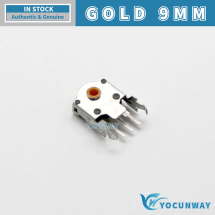 TTC Rotary Mouse Scroll Wheel Encoder Gold Mark 1.74mm Hole 20-40g Force Compatible 7-16mm Diameters for PC Mouse Upgrade