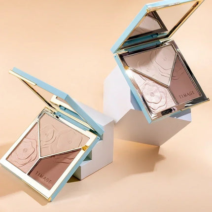 TIMAGE Master Matte Highlighter Contour Powder Palette High Gloss Palette Illuminator Makeup 3D Bronzer Cosmetic