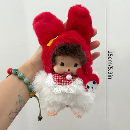 Monchhichi Plush Keychain Bag Hanging Accessories Kawaii Keychains Monkiki Doll Hanging Pendants Collection Birthday Gift モンチッチ