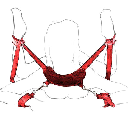 Sex Swing Adult Games Sex Toys For Couples Erotic Open Leg BDSM Bondage Restraints Nylon Chastity Ankle Handcuffs Kit Sex Shop