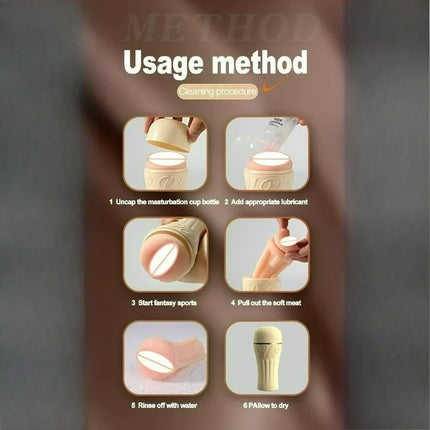 Discreet Hidden Cup Design Male Masturbator Realistic Vagina-Disguised As A Daily Cup,Sex Toys For Men Masturbation Cup 18+
