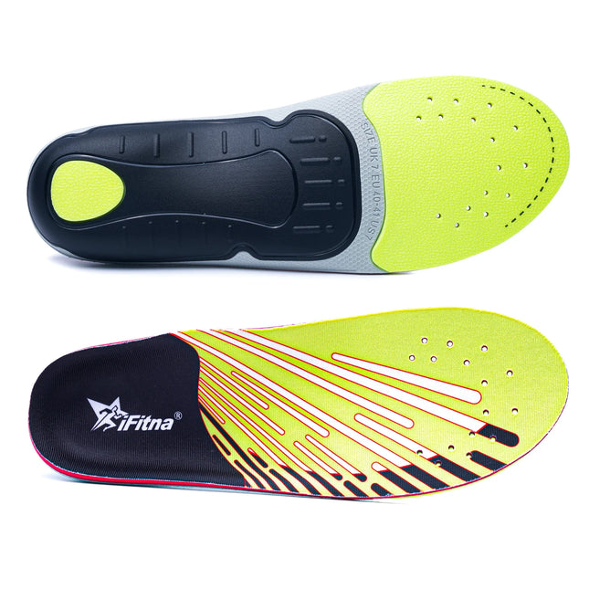 Semelle orthopédique pour fasciite plantaire, anti-douleur, pour pieds plats, avec support de voûte plantaire, pour hommes et femmes, semelle orthopédique de sport, pour baskets