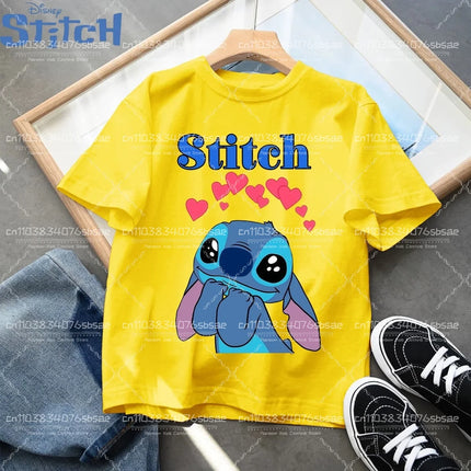 Summer Kawaii Embroidered Children's Clothing Cute Boys and Girls Children's T-shirts Round Neck Summer Children's Short Sleeves