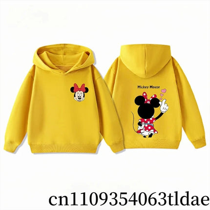 Cute Mickey and Minnie Hoodies for Kids, Boys and Girls, Autumn and Winter Warm Children's Hooded Sweatshirt