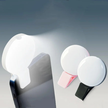 Mini Small Q Phone Selfie Light LED Fill Light for Portable Beauty Flash for Selfies Vlog Live Streaming Pocket