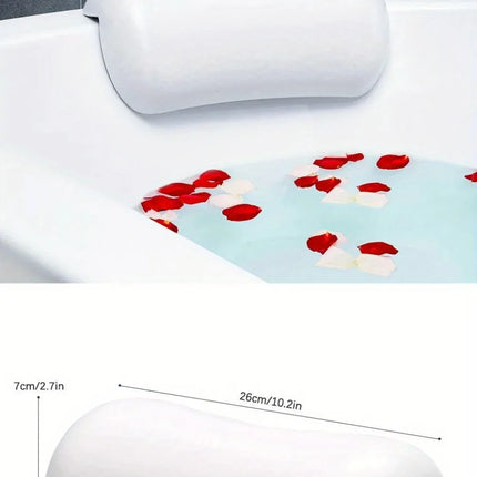Non-slip Bathtub Headrest Cushion SPA Bath Pillow Soft Waterproof Bath Pillows with Suction Cups Easy To Clean for Bathroom