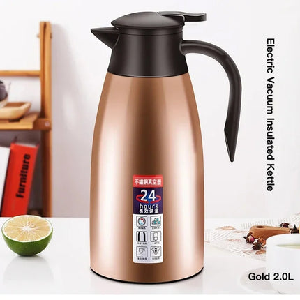 2L Thermal Coffee Bottle Stainless Steel Vacuum Flasks Office Hot Coffee Thermos Insulation Kettle Hot Water Thermos Pot
