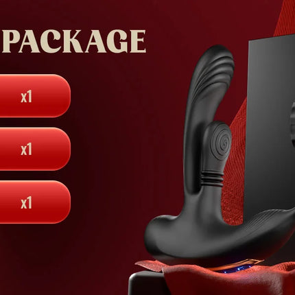 Anal Vibrator Prostate Massager with Cock Ring Buttplug Stimulator with 10 Kneading & 10 Vibrating Modes Sex Toys for Men Gay