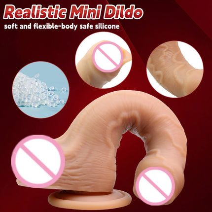 Realistic Long foreskin Dildos Soft Silicon Penis Penetration Anal Plug Stimulato Vagina Dildo Sexy Adult Sex Toys for Women Men