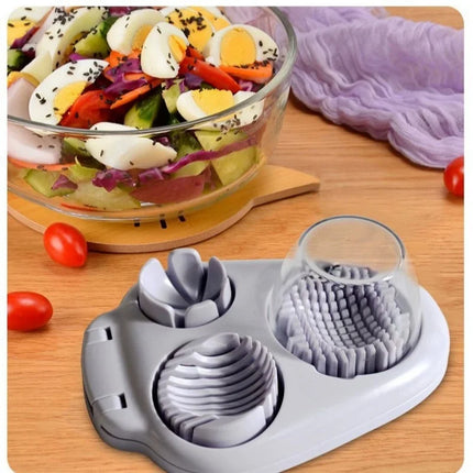 304 Stainless Steel Egg Slicer 3in1 Egg Cutter for Wedges Crushing Decorative Slicing Fruit Vegetable Slicers Kitchen Tools