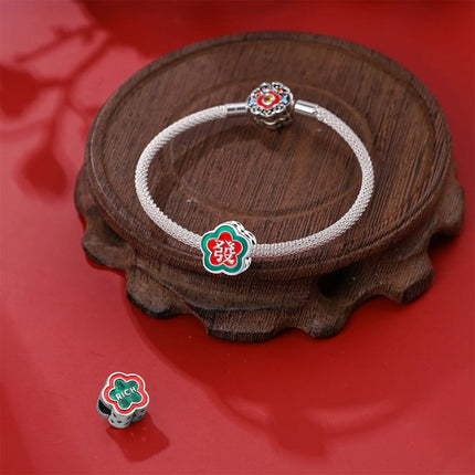 Lucky 925 Sterling Silver Money Tree Lucky Cat God of Wealth Dollar Treasure Charm Fit DIY Bracelet Necklace Good Luck Wish Gift