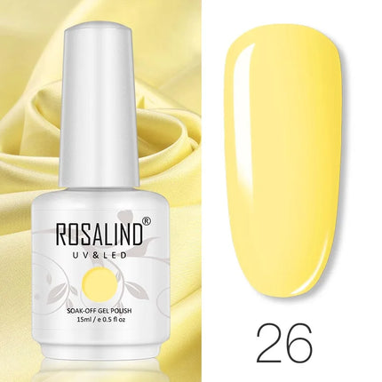 ROSALIND 15ml Nail Gel Polish Macaron Hybrid Varnish Semi Permanent Nail Art Design Soak Off Top Base Coat Esmalte UV Gel Nail