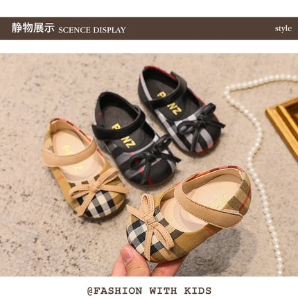 NEW Classic Winter Princess Shoes Baby Soft-solar Toddler Shoes Girl Children Plate Cloth Single Shoes 0-3 Years Old Bow Sandals