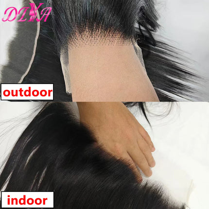 5x5 Deep Parting 100% Real HD Lace Closure Melt Skin 14-24 inch Straight Vietnamese Human Hair Pre Plucked HD Lace Frontal Only