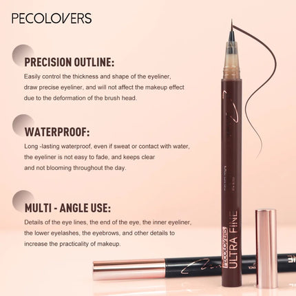 Waterproof Long-lasting Eyeliner Pen Ultra-fine Liquid Eye Liner Black Brown Smooth Quick Drying Eyeliner Pencil Eye Makeup
