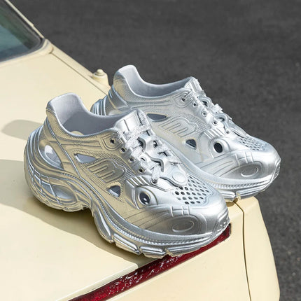 Fashion Breathable Chunky Sneakers Women 2025 Spring Summer New EVA Non Slip Wading Shoes Woman Thick Sole Platform Sports Shoes
