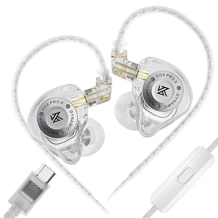 KZ EDX PRO X IEM Earphones Dynamic Drive HiFi Deep Bass Sound Earbud Sport Music Noise Cancelling Headset with Detachable Cable