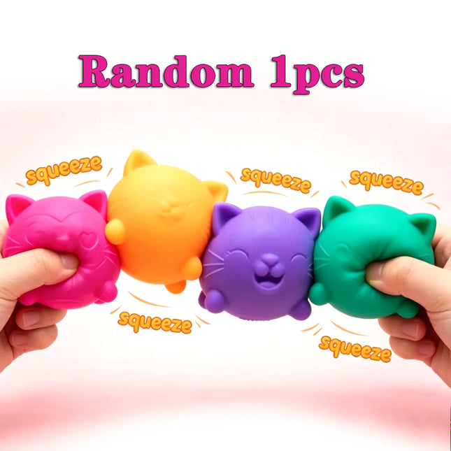 Schylling NEEDOH Cool Cat Squishy Toys Slow Rise Stress Relief Ball Sensory Fidget Toys for Adult Kids Anti-Anxiety Sensory Toys