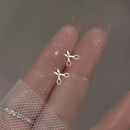Trendy Mini Rhinestones Stud Earrings for Women Girls Daily Jewelry Cute Round Geometry Small Earrings Accessories