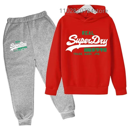 Spring Kids AutumnTrend Casual Tracksuits 3-14 Years Boys and Girls Hoodie+Pants 2pcs Suits Children Daily Clothes Sets
