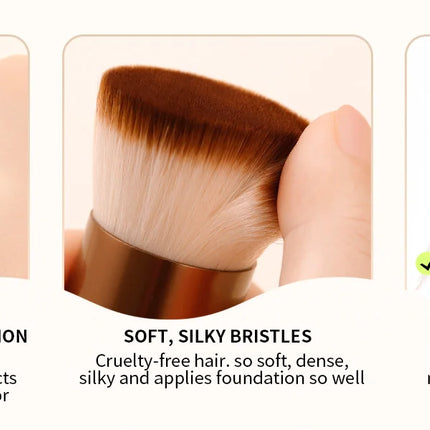 DUcare Foundation Brush Flat Top Kabuki Makeup Brushes Synthetic Hair Liquid Blending Mineral Powder Buffing Stippling Cosmetics