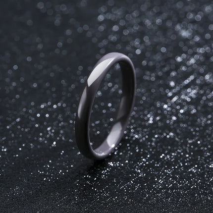 3mm Thin Stackable Ceramic Ring Women Minimalist Plain Wedding Band Black White Pink Green Promise Pinky Ring Hypoallergenic