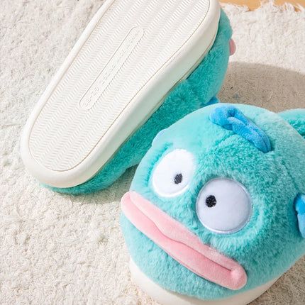 Hangyodon Anime Cartoon Peripheral Cotton Slipper Winter Home Cute Thick Bottom Warm Plush Cotton Outdoor Cute Couple Shoes Gift