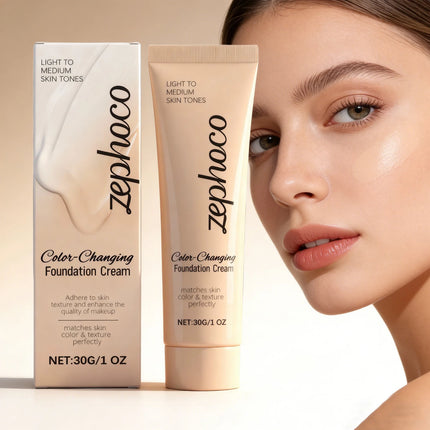 Concealer Color Change Foundation Waterproof Covering Acne Scars Even Skin Tone Full Coverage Concealer Foundation Cream Makeup