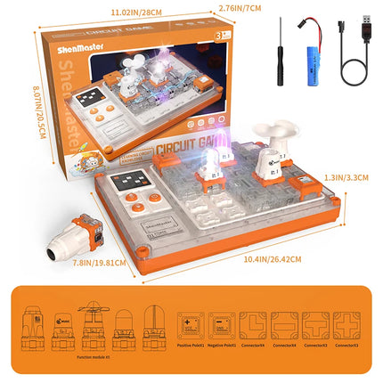 Educational Science Experiment Puzzle Thinking Toy Circuit Maze Physics Building Block Assembly Technology Teaching Tool Toy