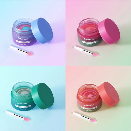 Blueberry Lip Sleeping Mask Overnight Dual Color Hydration For Dry Cracked Skin Reduces Fine Lines Moisturizing Nourish Lip Care