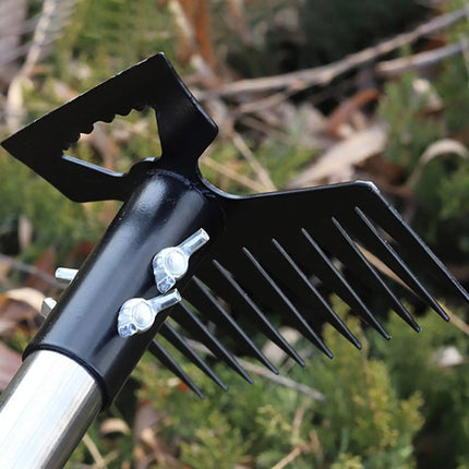 Weed Pulling Tool Hand Weeder Uprooting Rake Stainless Steel Multipurpose Hoe for Yard and Patio Gardening