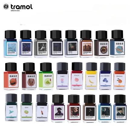 Tramol 26 Colors 18ml Various Colors Ink Glass Bottled Ink Fountain Pens Ink Cartridge School Office Supplies Stationery