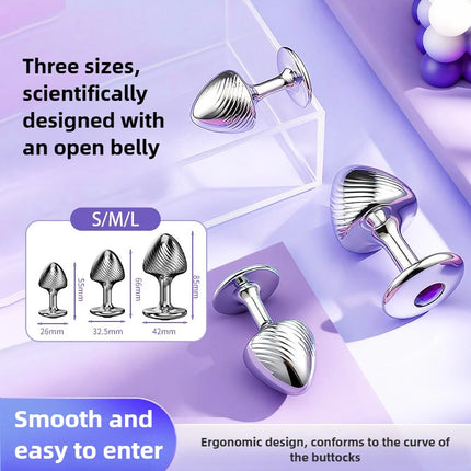 1PCS Mushroom Shaped Metal Anal Plug Anal Massage Dilator Prostatic Anal Stimulation Adult Couples Masturbation Toys