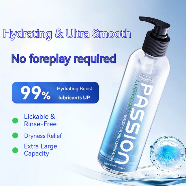 Couples Liquid Anal Water-Based Lubricant 200ML Women Vaginal Moisturizing Improve Dryness Lube Adult Sex Products