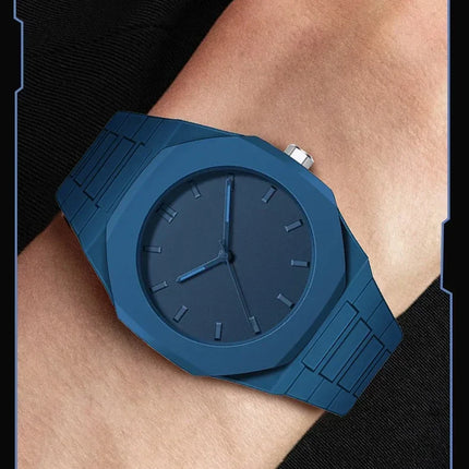Men's Casual Lightweight Sports Business Watch Minimalist Design Plastic Strap Quartz Wristwatch
