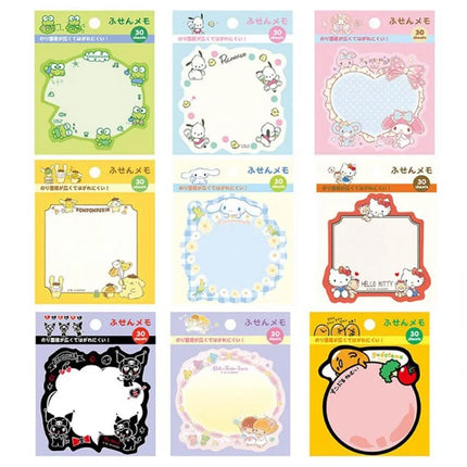 Kitty Keroppi Melody Kuromi Memo Pad Sanrio Pochacco Sticky Notes Stationery Label Notepad Planner Sticker Post School Supplies