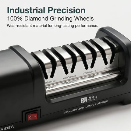 TG2102 4-Stage Electric Knife Sharpener – 20° Edge for Kitchen Knives, Sharpening & Polishing