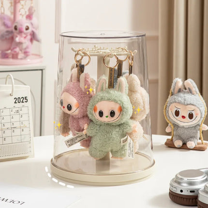 Blind Box Storage Display Rack Transparent Rotating Plush Toy Pendant Storage Box Labubu Storage Rack