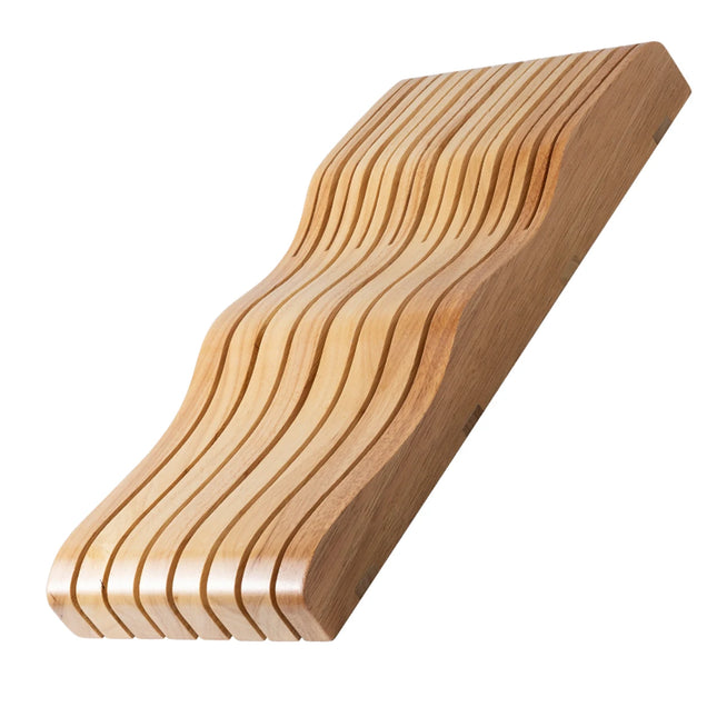 1PC-Knife Storage Rack, Tidy Kitchen Desktop, Creative Drawer Placement, Knife Holder, Horizontal Wooden Knife Holder