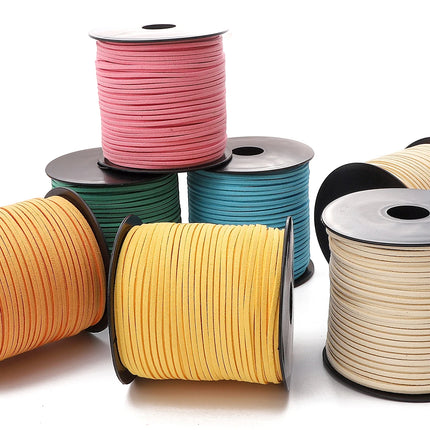 3mm Faux Suede Braided Cord Korean Velvet Leather For Handmade DIY Beading Bracelet Jewelry Making Thread String Rope 1m/4m/roll