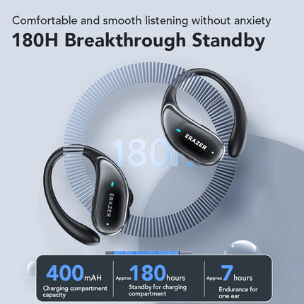 ERAZER Xt80 True Wireless Headphone Bt Gaming Earbuds Bluetooth 5.3 Earphones Sport Headphones With Charging Case Button Control