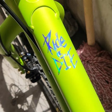 3pcs 5.6 X 8cm Bike Frame Stickers Ride or Die Top Tube Decals for MTB Bicycle Decorative Frame Bike Auto Motorcycle Accessories