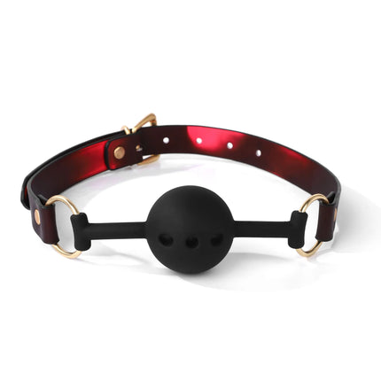 BDSM Thermochromic Mouth Gags Traction Rope Bondage Silicone Ball Breathable Restraints,Sex Toys for Couples,Slave Adult Games